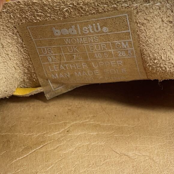 Bed Stu Anthropologie Helena Moccasin Loafer Mustard Yellow Size 9.5 - Picture 10 of 12